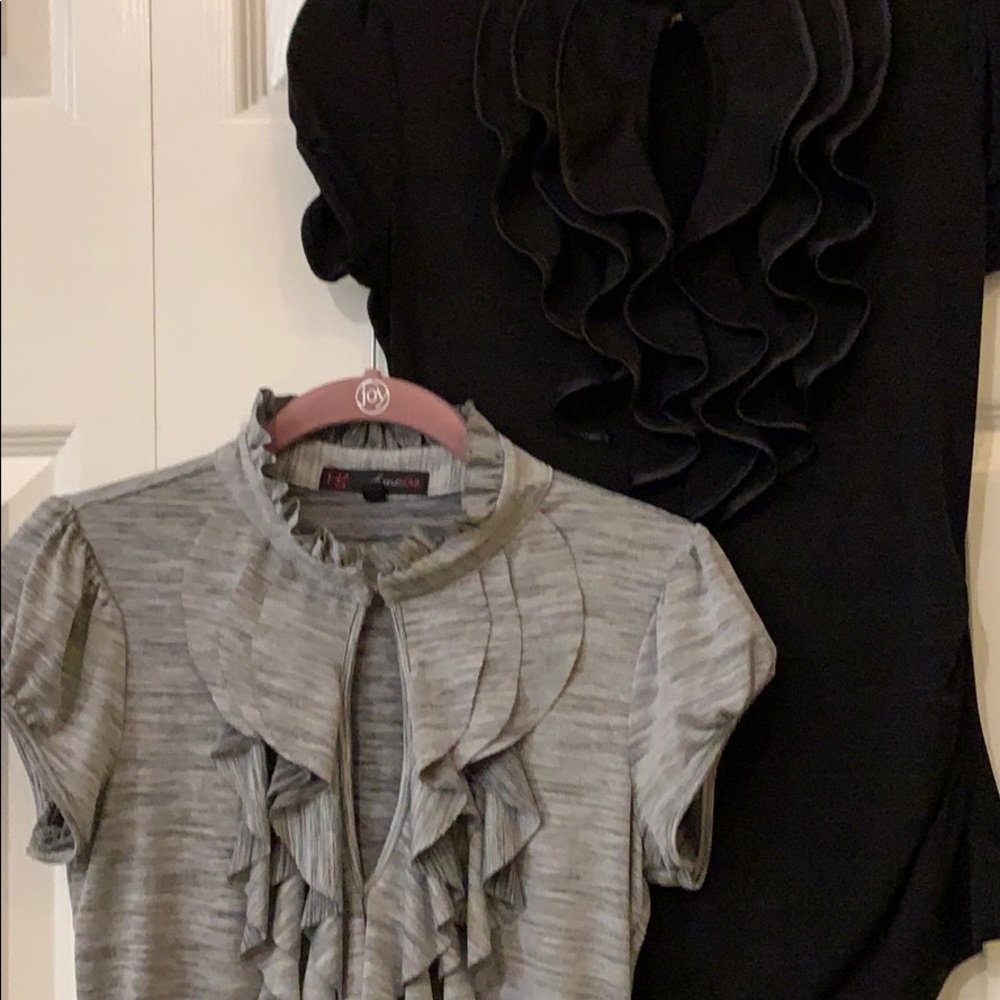 SOLD TWO Heart Soul Ruffled Collar Shirts - Picture 3 of 10